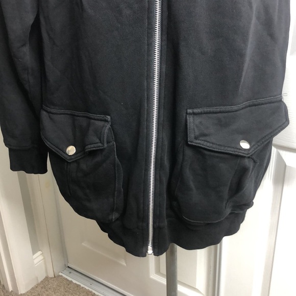 Vintage Sak’s Fifth Avenue Real Clothes Black Long Sleeve Zip Up M Hole - Picture 2 of 7